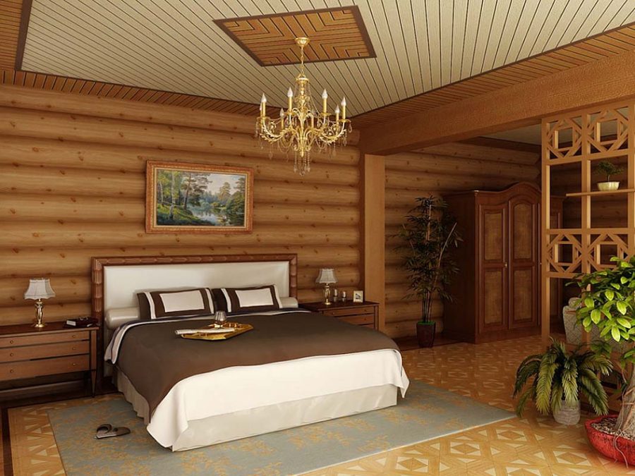 Внутренний вид деревянной отделки